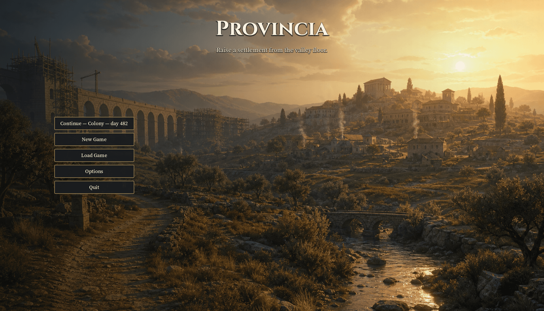 Provincia colony at golden hour