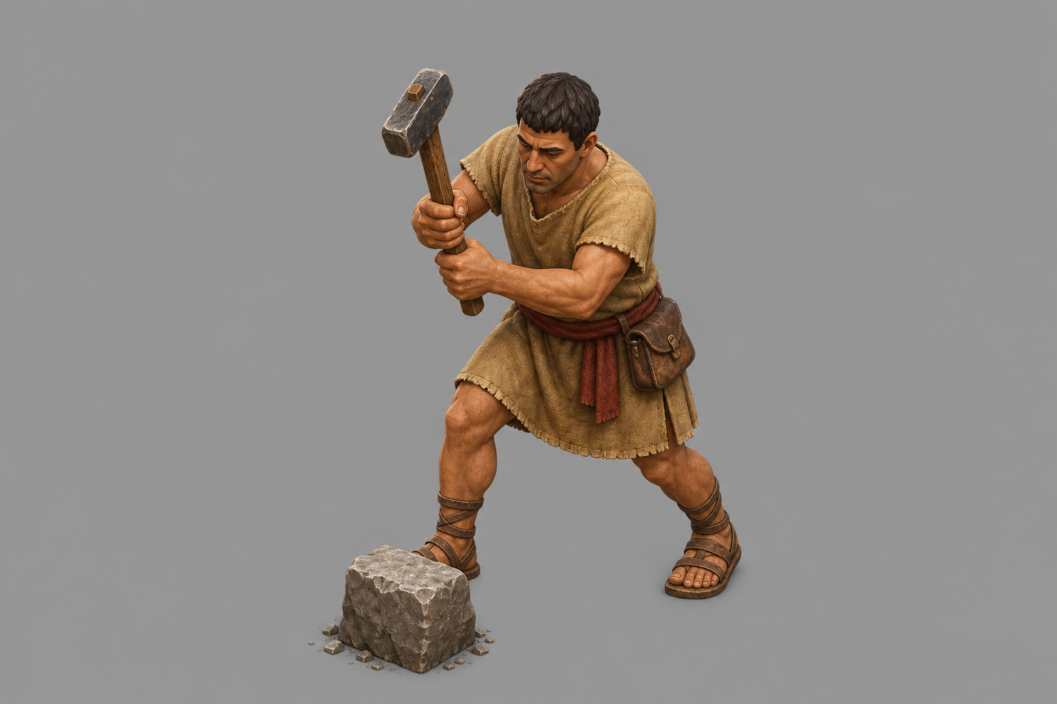 Colonist working near a site